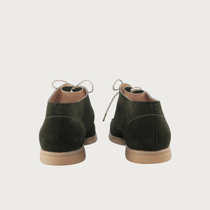 Men's Lace-up Shoes Military Green Suede men's moccasins Andrea Carrano 