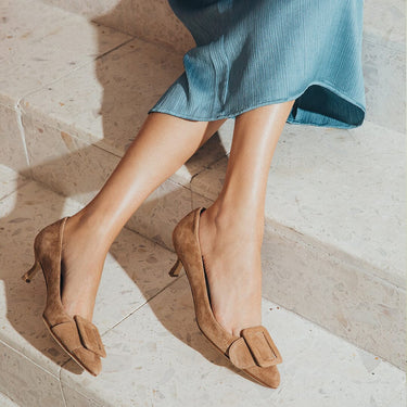 MILK CAMEL SUEDE Heels andreacarrano 