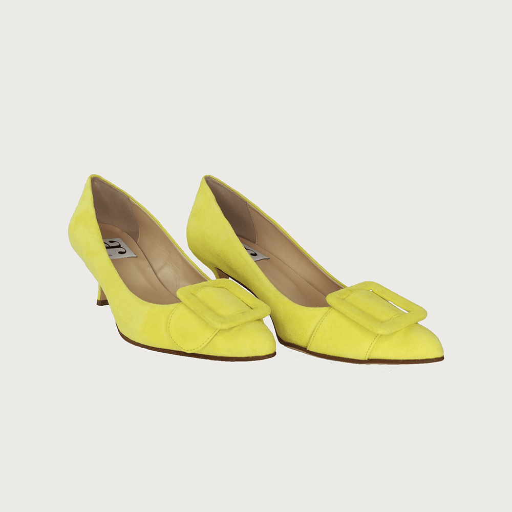 MILK CANARY YELLOW SUEDE Heels andreacarrano 