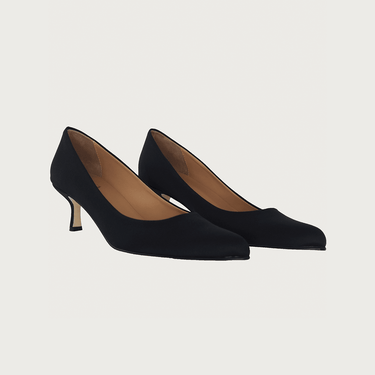 MILK DECOLTE BLACK SATIN Heels andreacarrano 