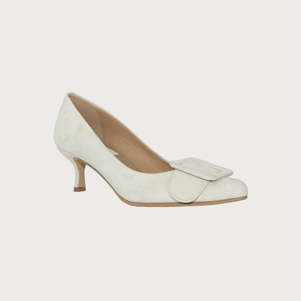 MILK IVORY SUEDE Heels andreacarrano 