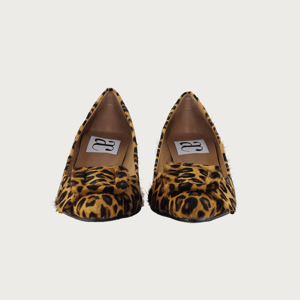 MILK LEOPARD CAVALLINO LEATHER Heels andreacarrano 