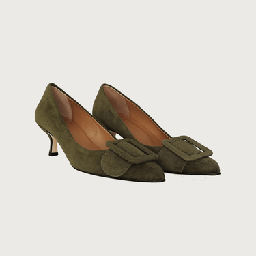 MILK MILITARY GREEN SUEDE Heels andreacarrano 