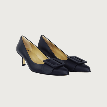 MILK NAVY LEATHER Heels andreacarrano 