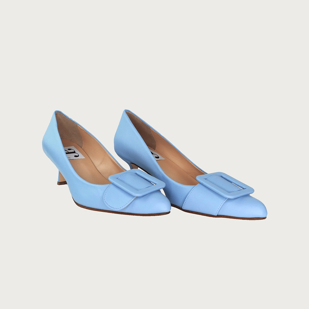 MILK SKY BLUE LEATHER Heels andreacarrano 