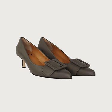 MILK TAUPE LEATHER Heels andreacarrano 