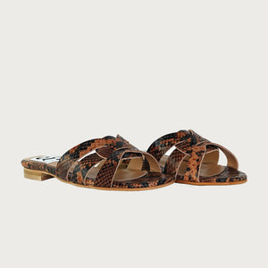 Mindy Brown Multi-Tone Sandal andreacarrano 