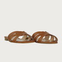 Mindy Cognac Leather Sandal andreacarrano 