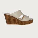 Ombrina Geometric Cutout Wedge Light Grey Sandal andreacarrano 
