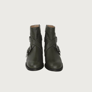 PAOLA GREEN LEATHER boots andreacarrano 