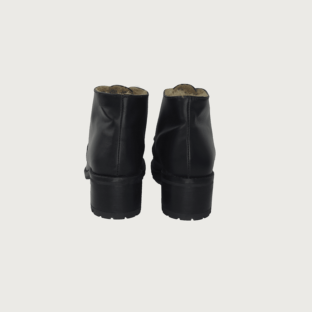 PELLICCIA BLACK LEATHER boots andreacarrano 