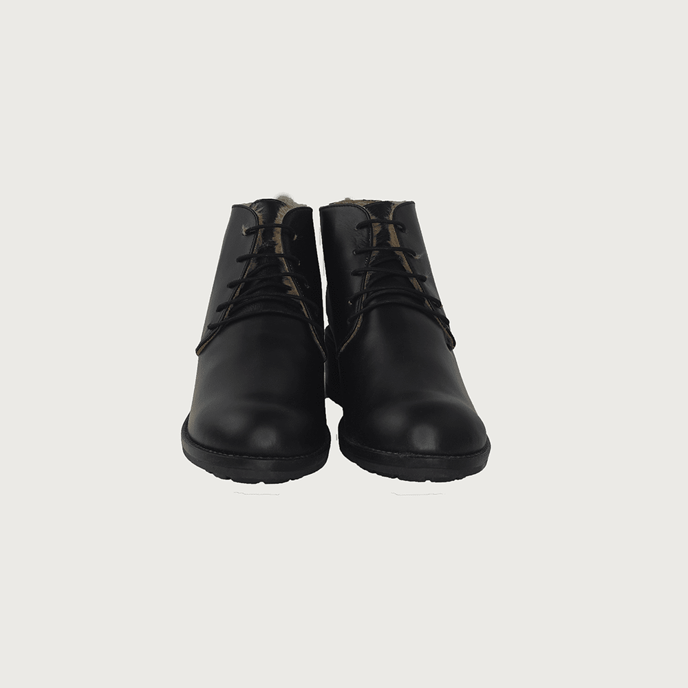 PELLICCIA BLACK LEATHER boots andreacarrano 