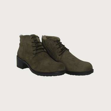 PELLICCIA MILITARY GREEN SUEDE boots andreacarrano 