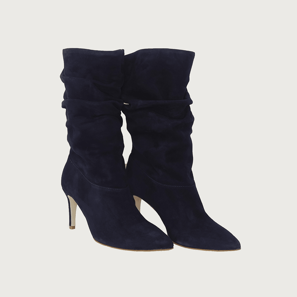 RICCIA NAVY SUEDE boots andreacarrano 