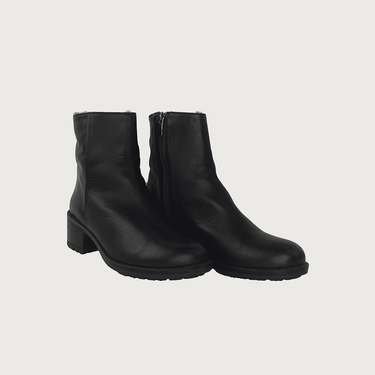 SIBERIA BLACK LEATHER boots andreacarrano 