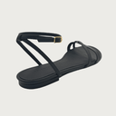 Valentina Carrano Vesta Black Cavaillino Leather VC Sandals Valentina Carrano 