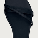 Valentina Carrano Vesta Black Cavaillino Leather VC Sandals Valentina Carrano 