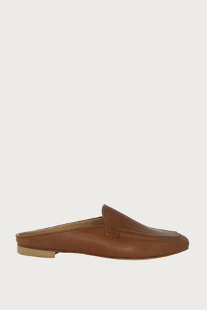 Zaza Cognac Leather mule Andrea Carrano 