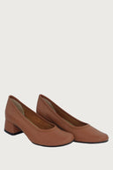 Elena Cognac Leather Heels andreacarrano 