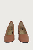 Elena Cognac Leather Heels andreacarrano 