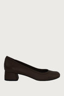 Elena Dark Brown Leather Heels andreacarrano 