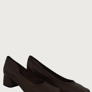 Elena Dark Brown Leather Heels andreacarrano 