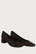 Elena Dark Brown Leather Heels andreacarrano 