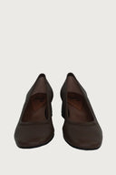 Elena Dark Brown Leather Heels andreacarrano 