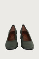 Elena Grey Leather Heels andreacarrano 