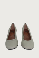 Elena Light Grey Leather Heels andreacarrano 