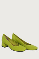 Elena Lime Green Leather Heels andreacarrano 