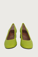 Elena Lime Green Leather Heels andreacarrano 
