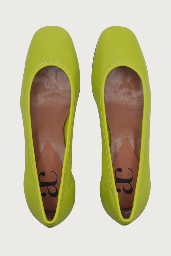 Lime green flat shoes best sale