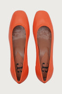 Elena Orange Leather Heels andreacarrano 