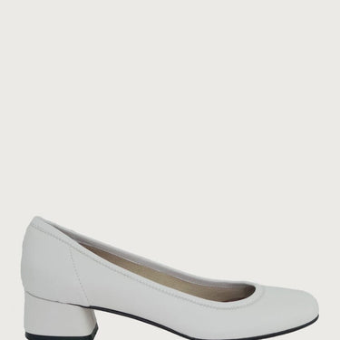 Elena White Leather Heels andreacarrano 