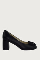 Fibbieta Black Leather Heels andreacarrano 
