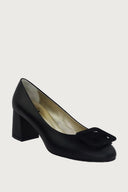 Fibbieta Black Leather Heels andreacarrano 