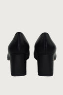 Fibbieta Black Leather Heels andreacarrano 