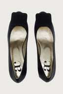 Fibbieta Black Leather Heels andreacarrano 