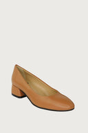 Pretty Cognac Leather Heels andreacarrano 