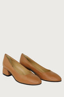 Pretty Cognac Leather Heels andreacarrano 