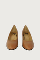 Pretty Cognac Leather Heels andreacarrano 