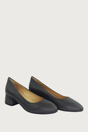 Pretty Dark Grey Leather Heels andreacarrano 