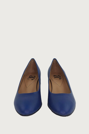 Pretty Royal Blue Leather Heels andreacarrano 