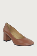 Serena Hazelnut Leather Heels andreacarrano 
