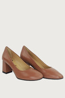 Serena Hazelnut Leather Heels andreacarrano 